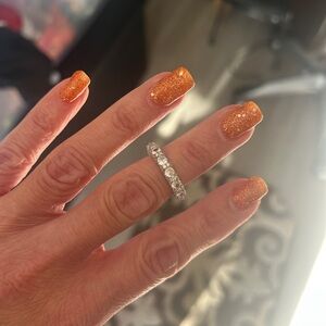 Silver Rhinestone Band Ring